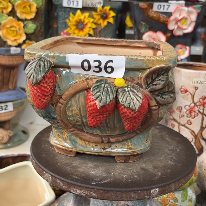 紫砂花盆粗陶材质多肉花盆