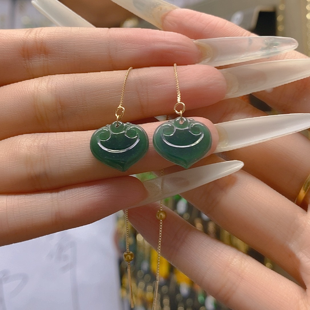 翡翠合金耳饰翡翠