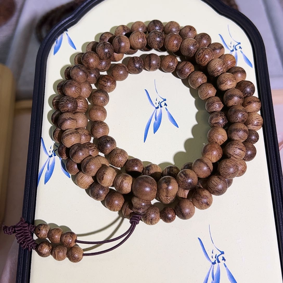 沉香手串天然柬埔寨菩萨棋108多圈 花果香甜