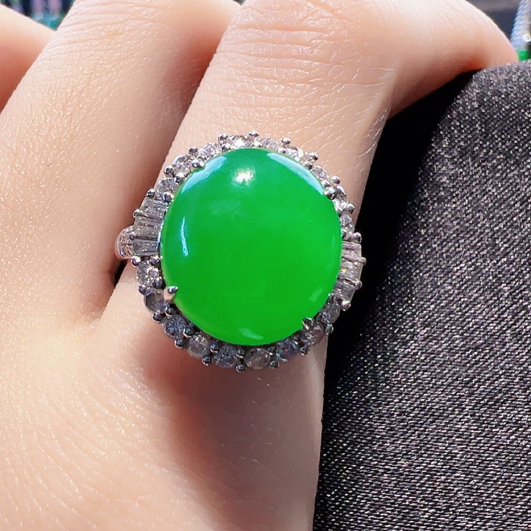 翡翠戒指18K金镶嵌【福利款】签收后24小时鉴赏期