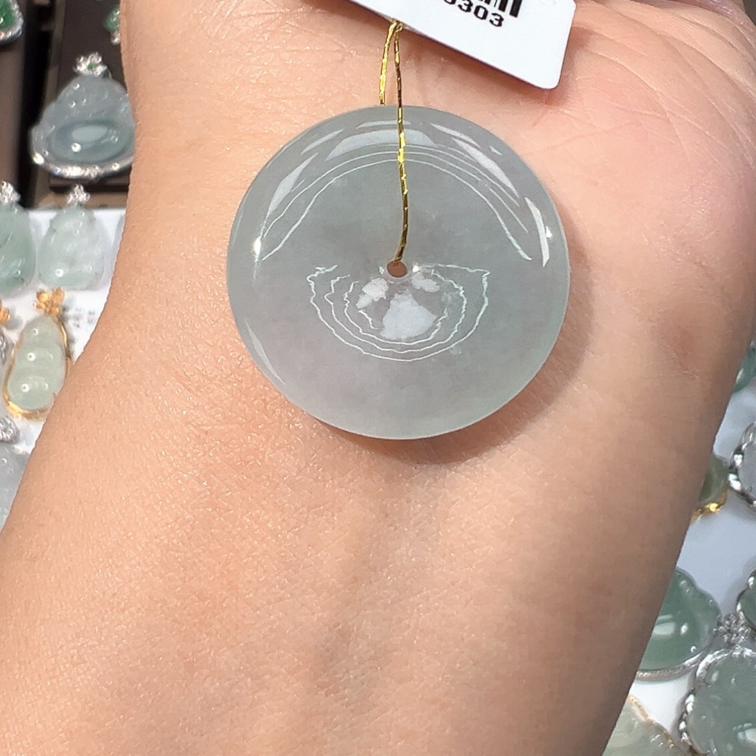 翡翠未镶嵌吊坠(不含链)平安扣