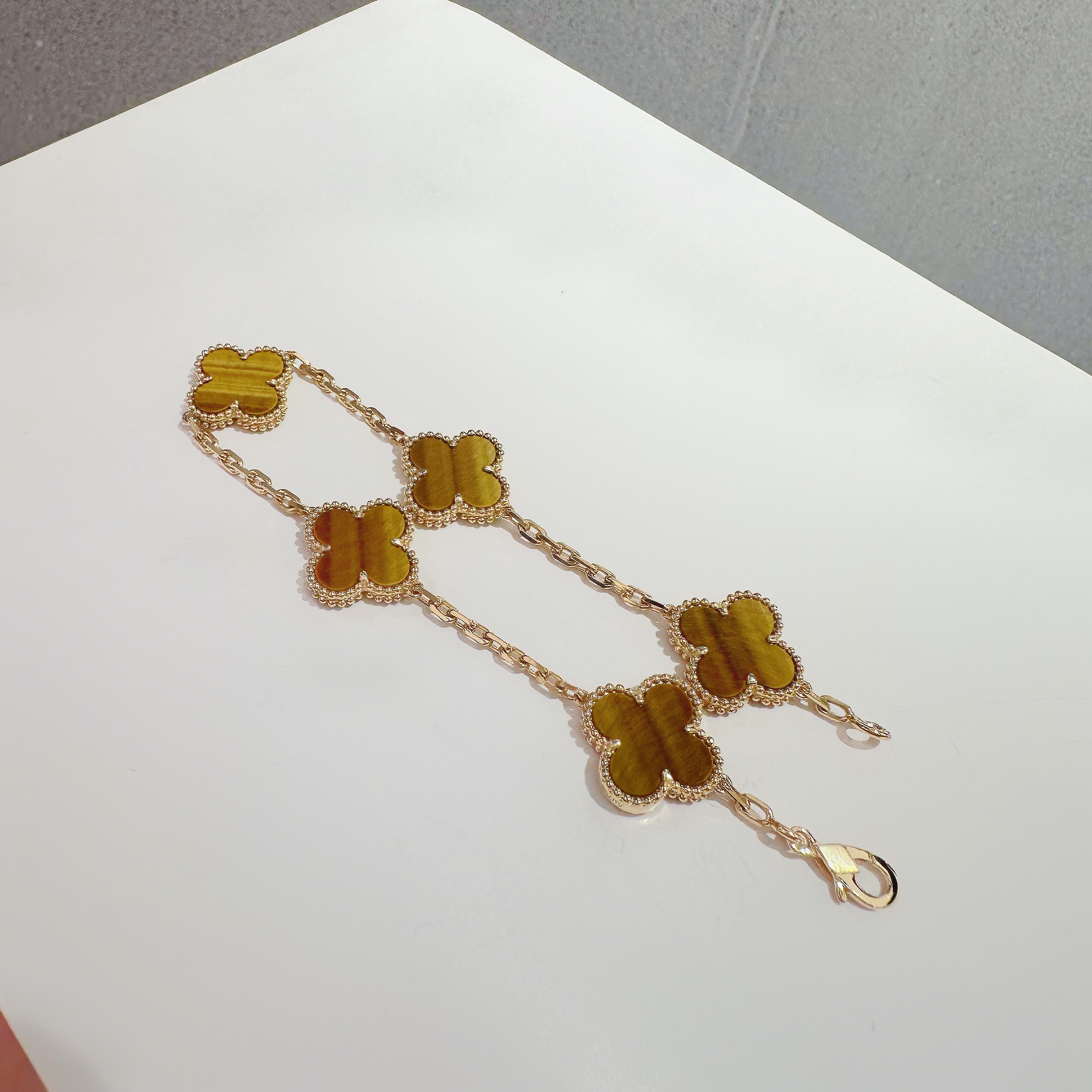 18k金 【虎眼石五花手链】