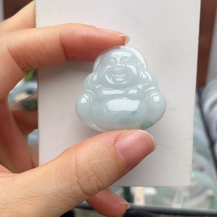 翡翠未镶嵌颈饰佛公吊坠