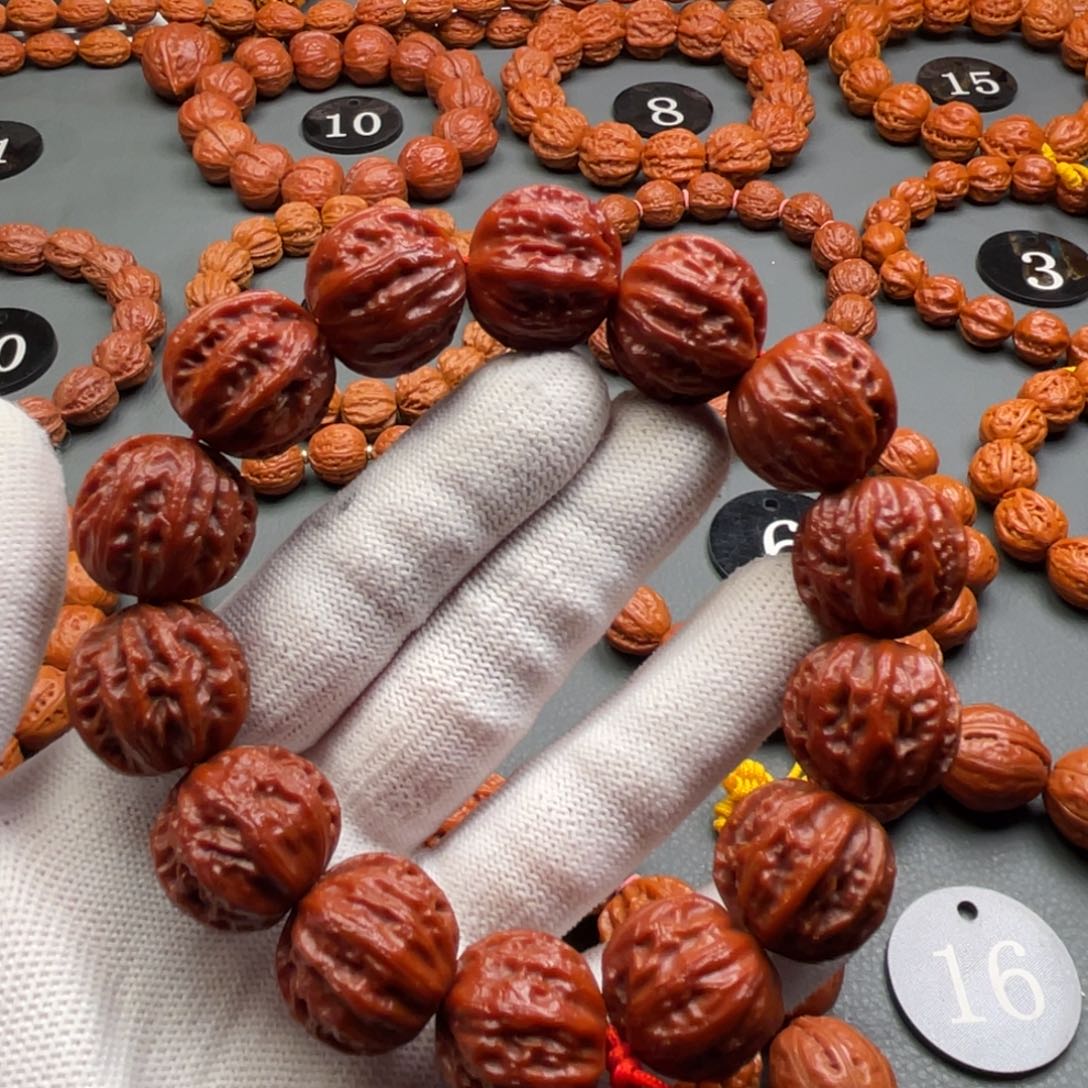 猴头核桃手串野生核桃南瓜桩磨盘京八棱秋子手持