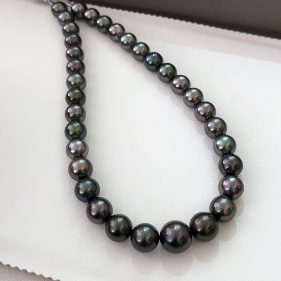 海水珍珠颈饰未镶嵌孔雀紫11-14