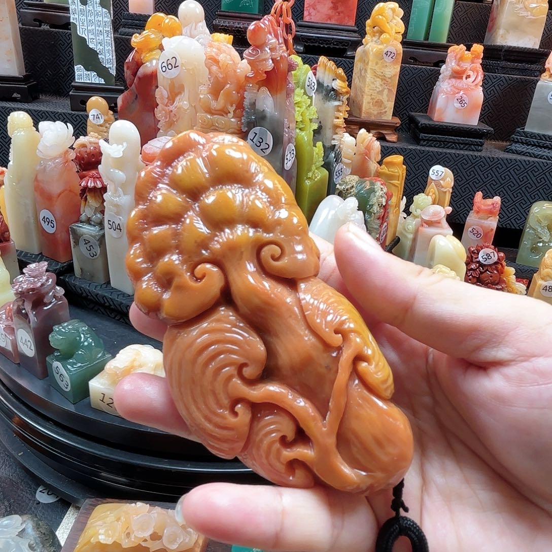 寿山石其他灵芝手把