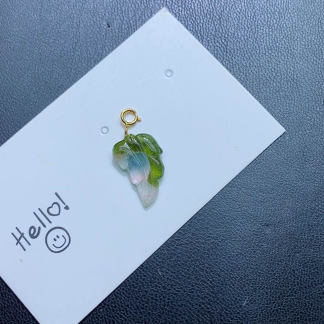 碧玺颈饰未镶嵌碧玺吊坠