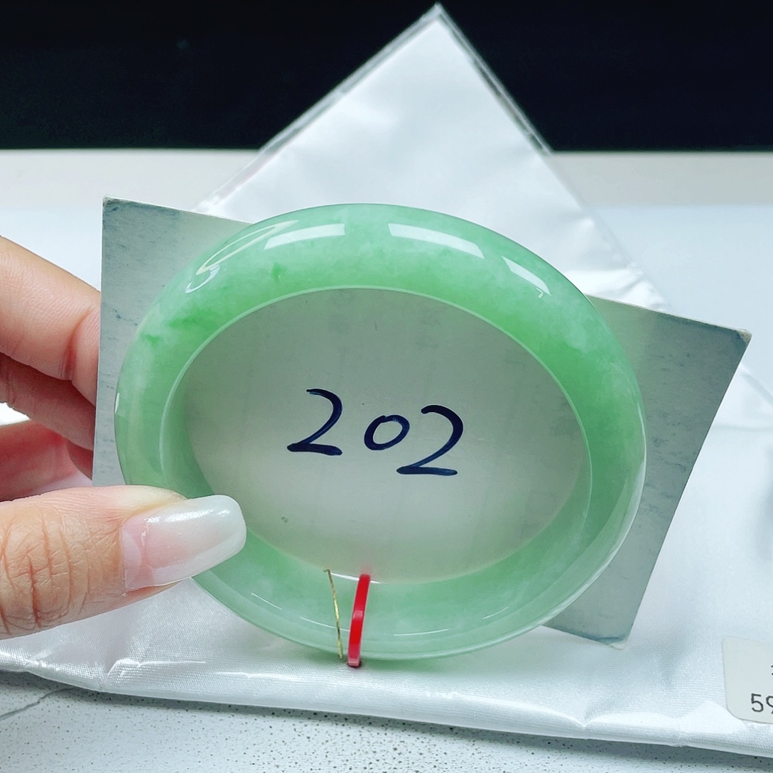 翡翠未镶嵌手镯 正圈59+