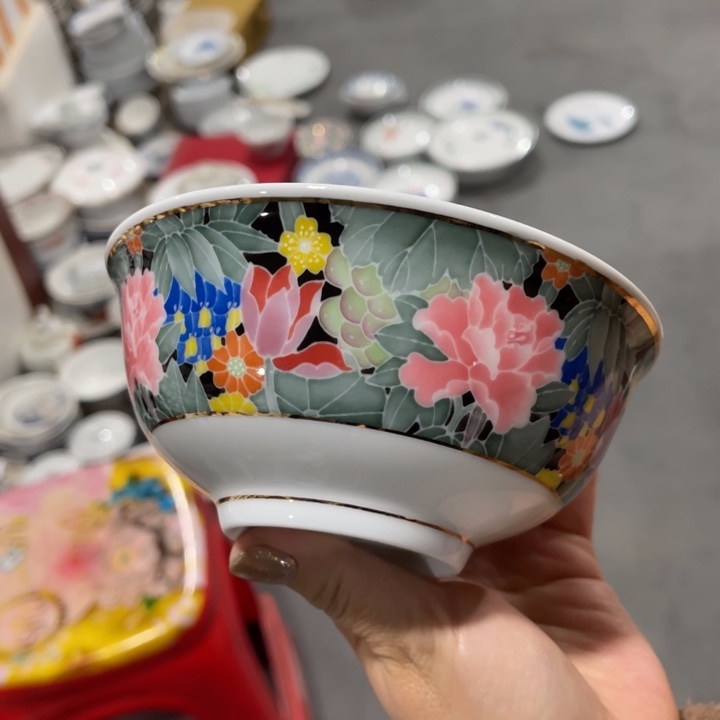 醴陵釉下高温瓷14厘米手绘酒*，