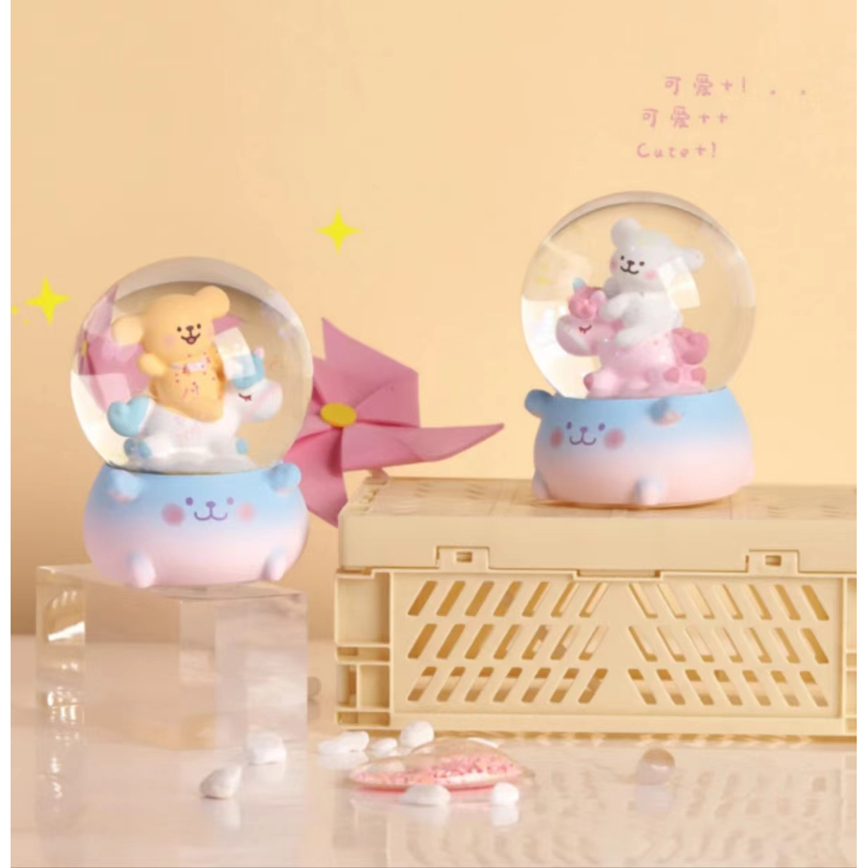 盲盒棉花糖小狗水晶球