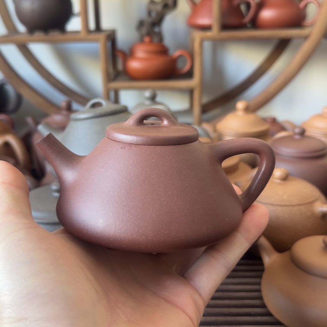 茶壶紫砂子冶石瓢200cc台西嫩底槽清