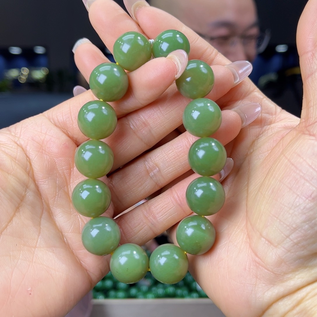 未镶嵌手串和田玉天然和田玉新疆若羌青黄口料16