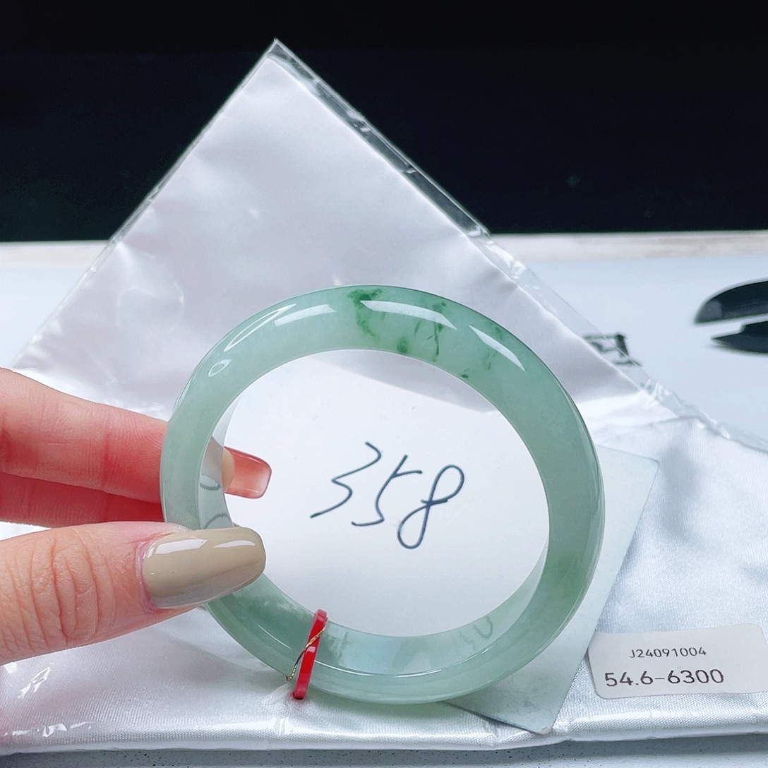 翡翠未镶嵌手镯54+正圈