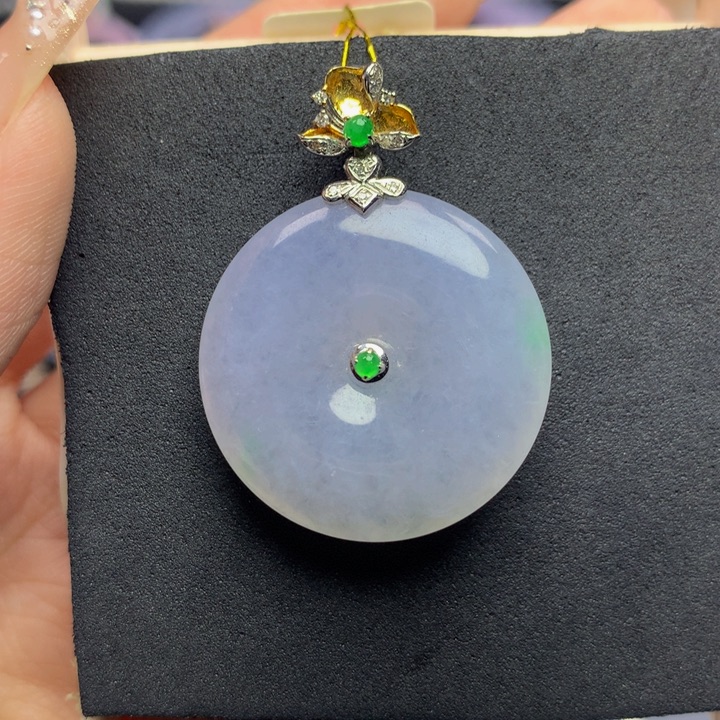 翡翠手链18K金镶嵌翡翠