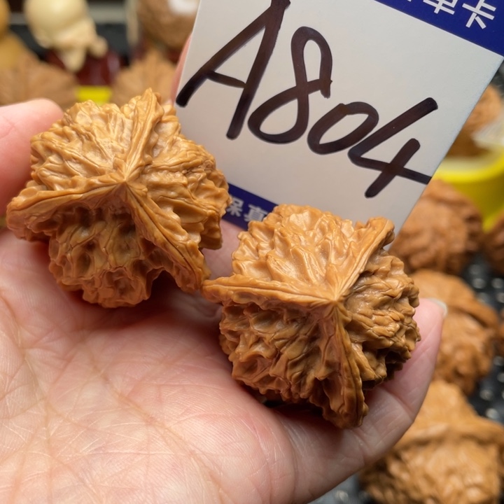 桃核把件盘山三棱36