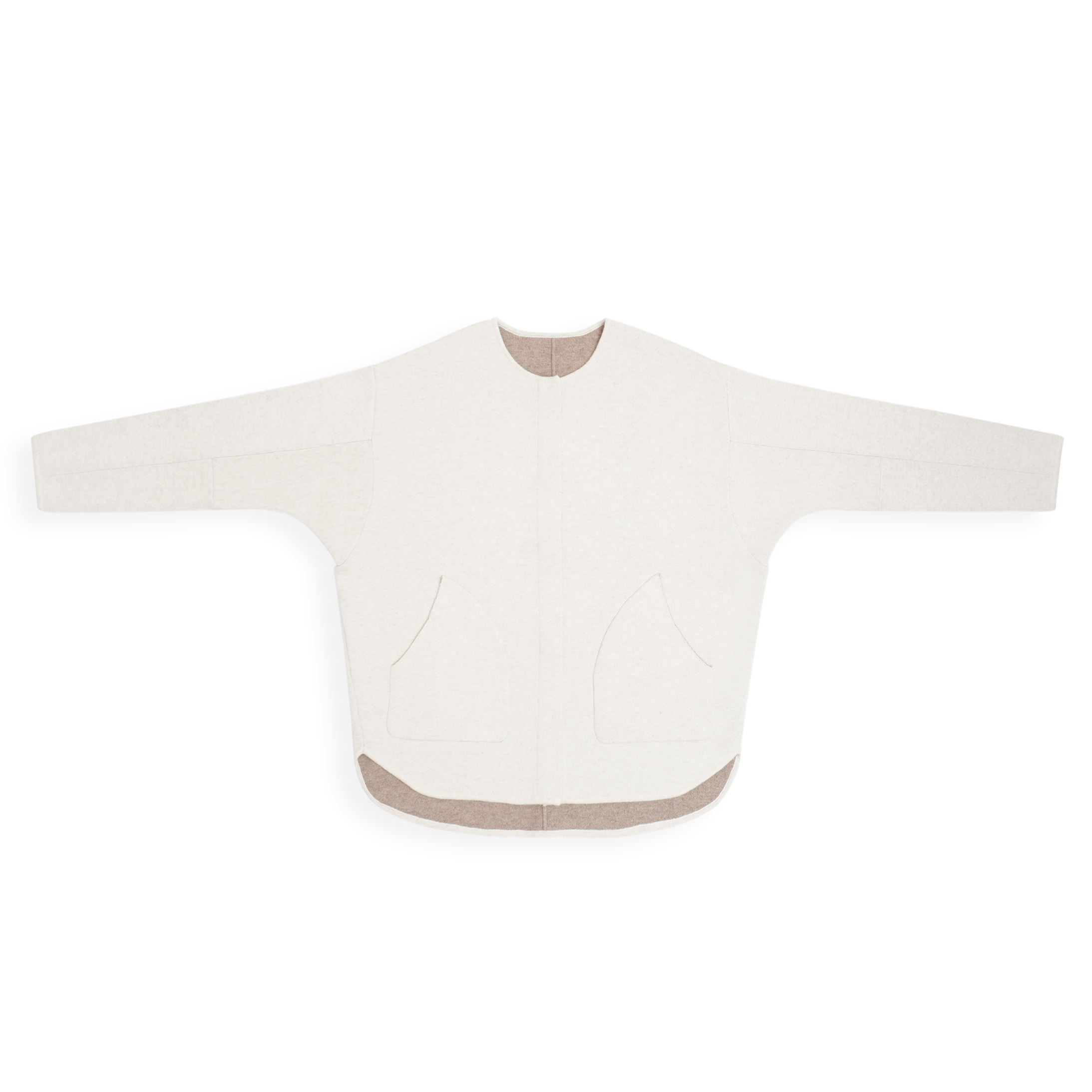 雅比那【短款浮世行】 秋冬保暖时尚常规款圆领山羊绒大衣