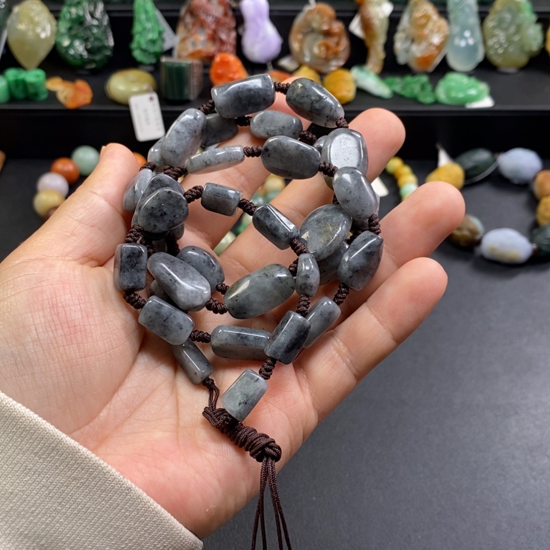 翡翠未镶嵌毛衣链卡4*