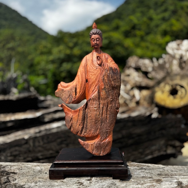 木根雕纯手工摆件〔北魏佛•北魏禅境·香樟木〕非遗陈化老料精雕细琢