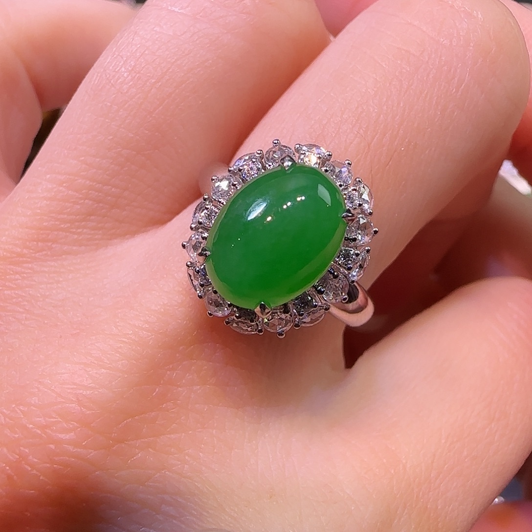 非****翡翠18K金镶嵌吊坠(不含链)