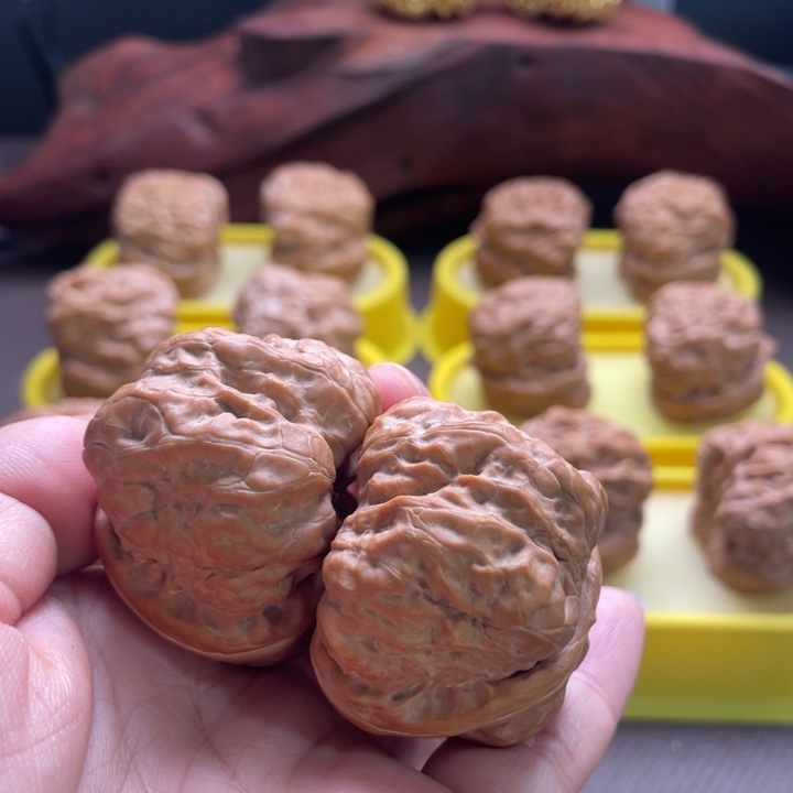 梦***上文玩核桃把件蛤蟆头4042