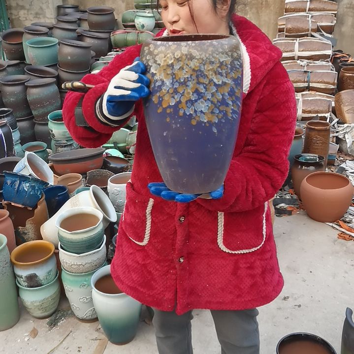 红陶口17高32一个盆