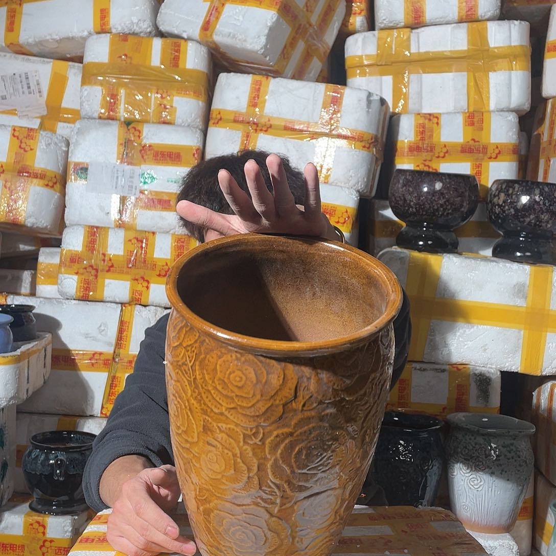 红陶宜兴紫砂花盆