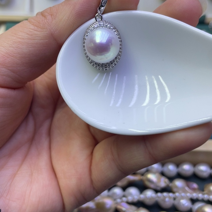 淡水珍珠吊坠(不含链)合金