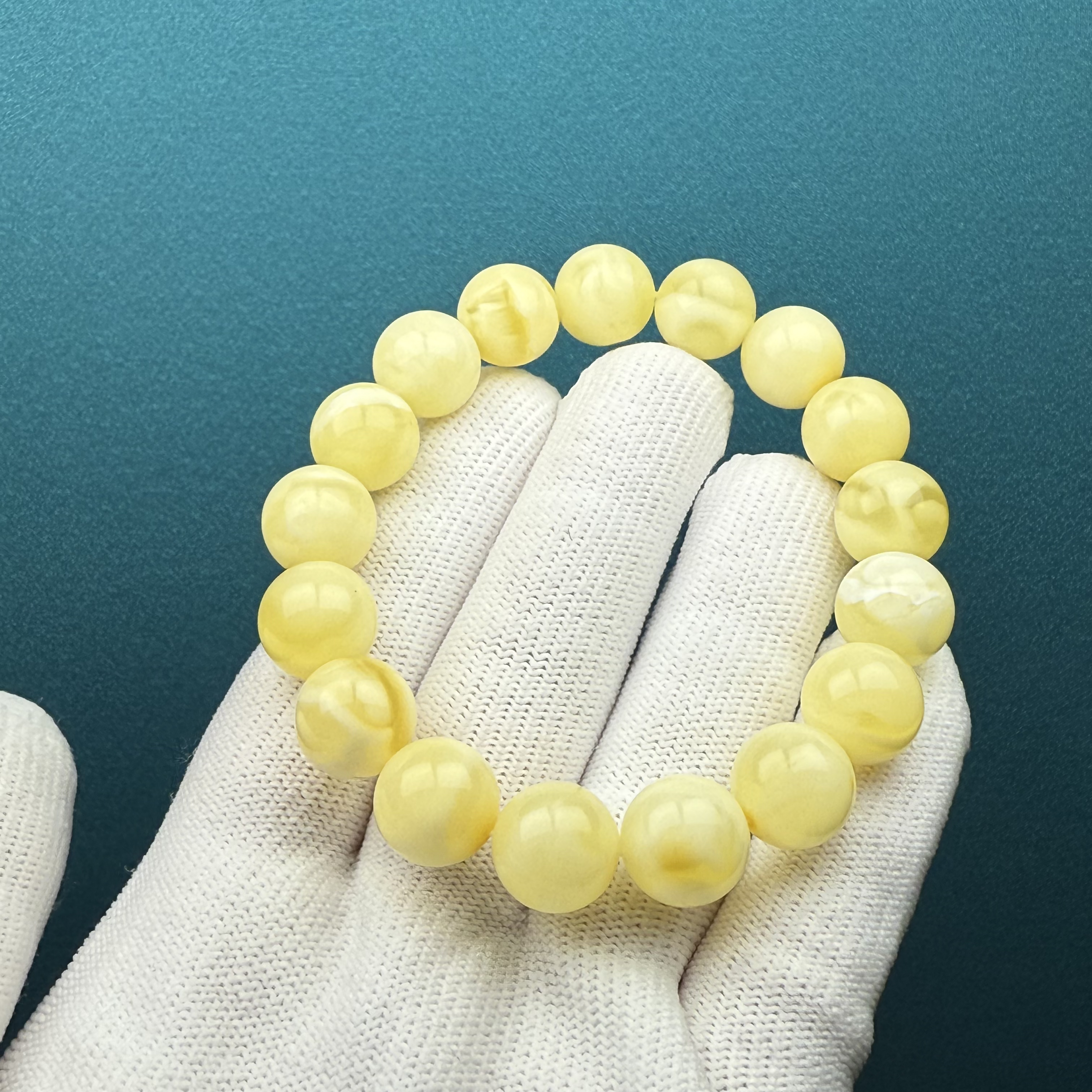 C1476天然原矿俄料蜜蜡 白花蜜手串11mm支持复检 假一罚四