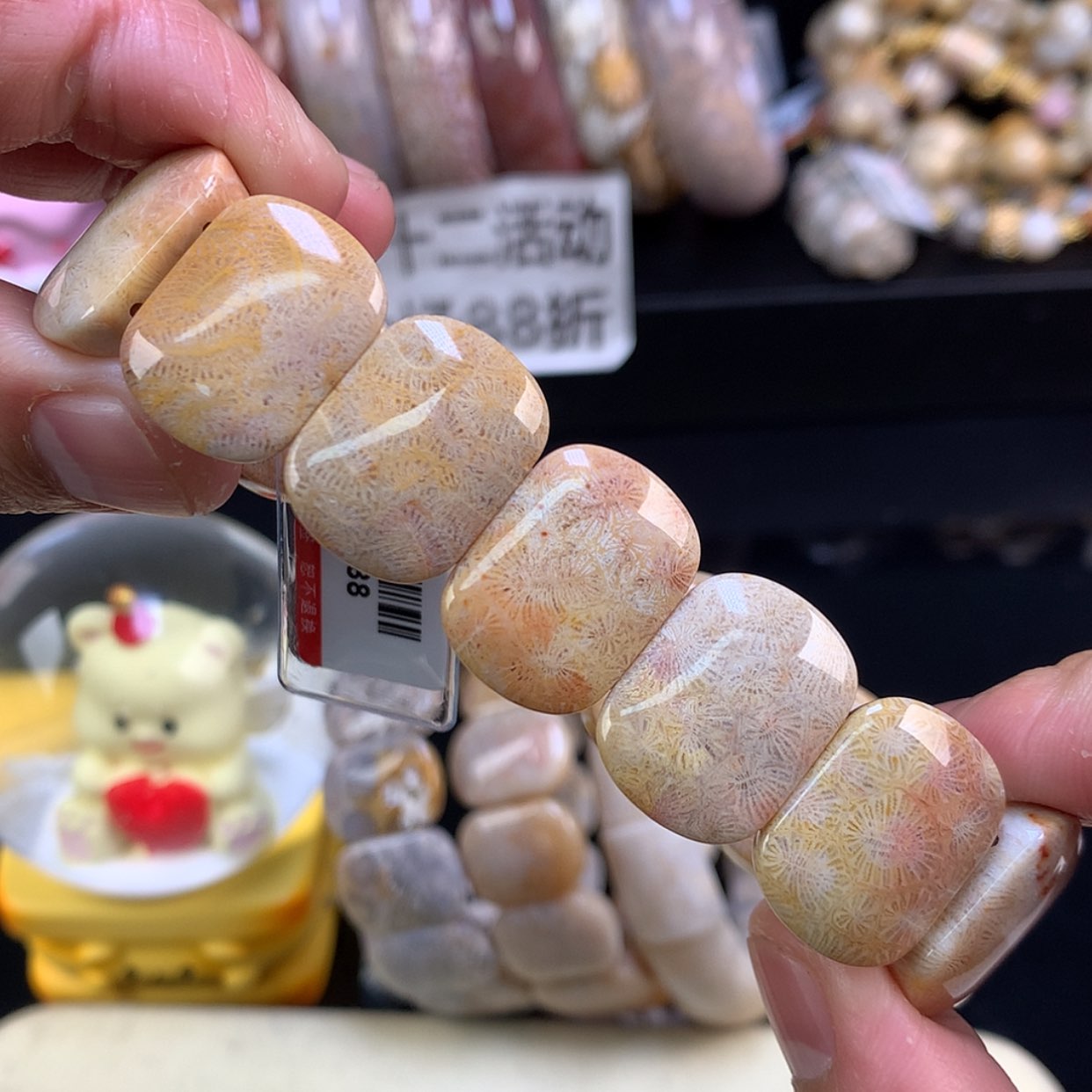 【闪购商品】颈饰未镶嵌硅化珊瑚（珊瑚玉）24号彩虫