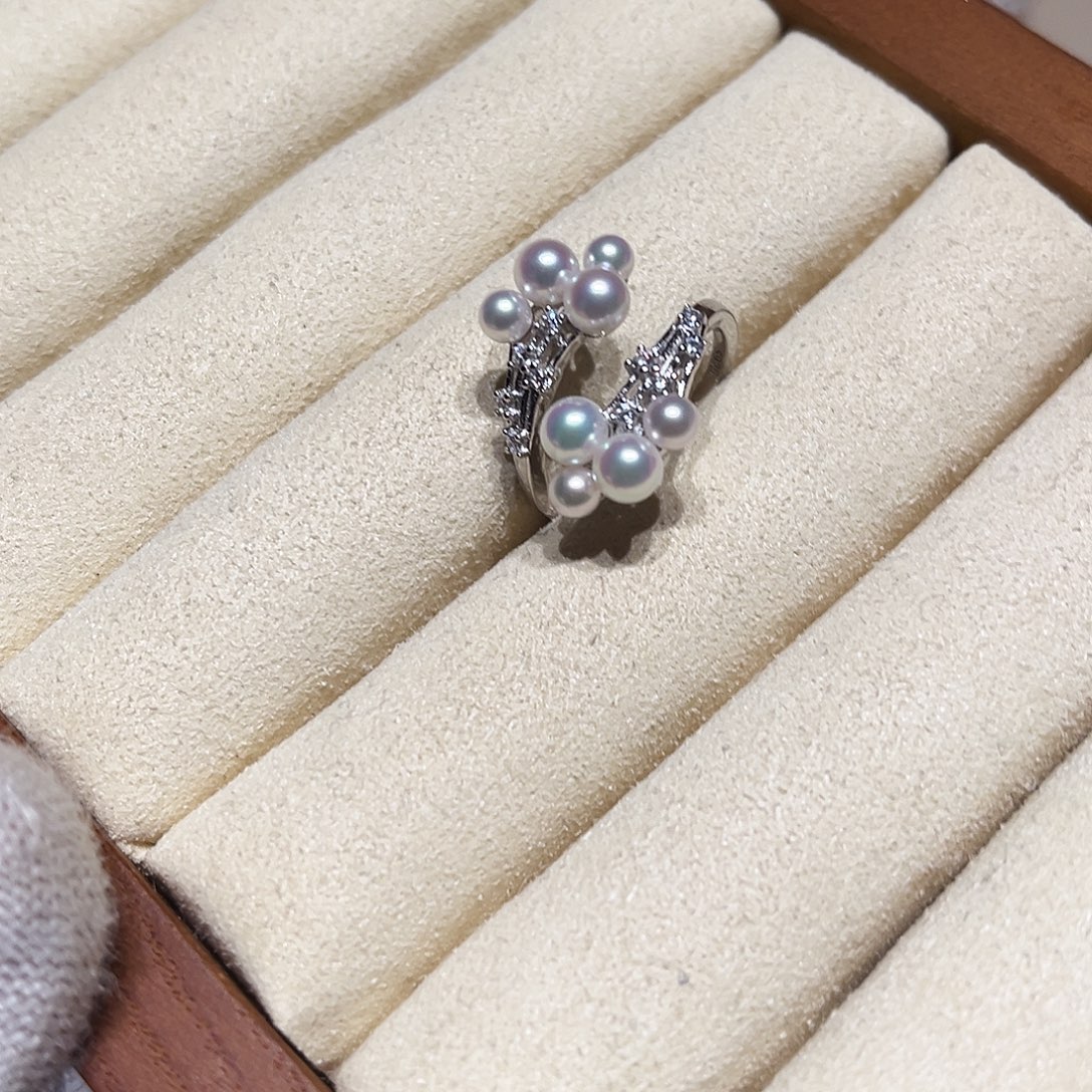 戒指银S925镶嵌海水珍珠