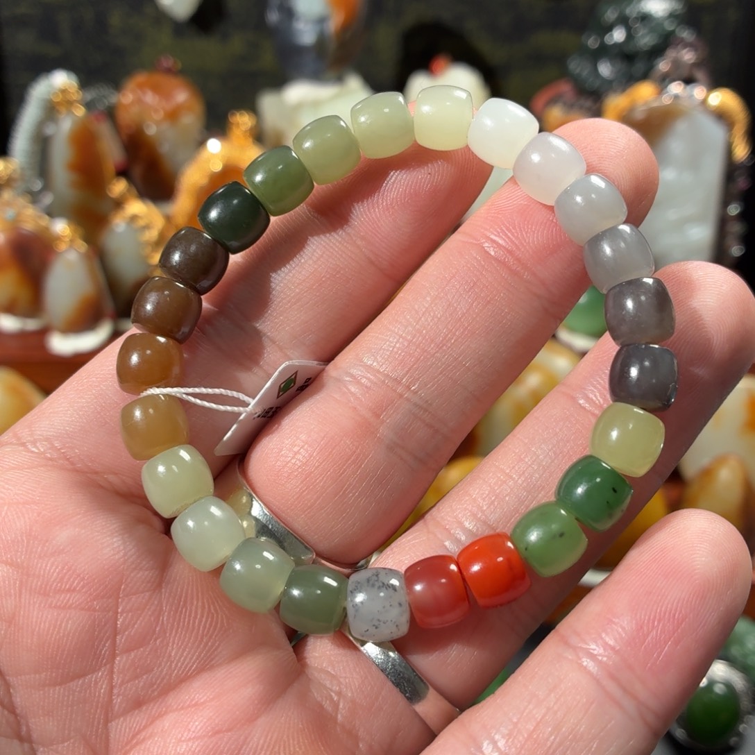 和田玉未镶嵌手链