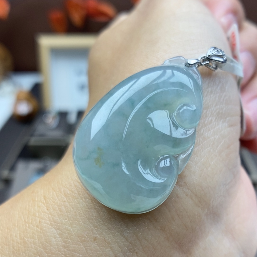 【闪购商品】颈饰银S925镶嵌翡翠17