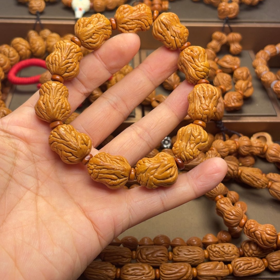 夜***雨桃核手串龙纹桃核7