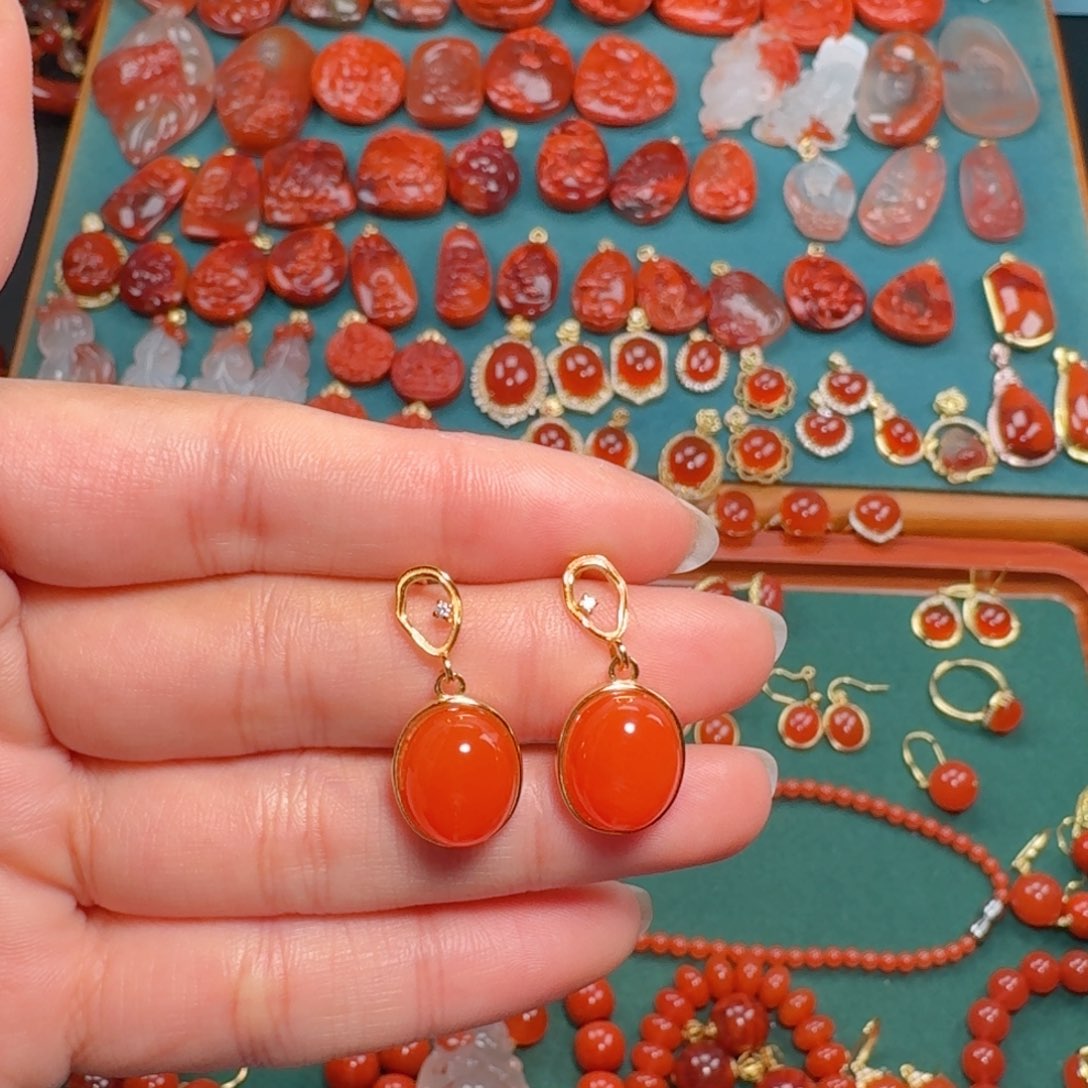 南红玛瑙南红银S925镶嵌