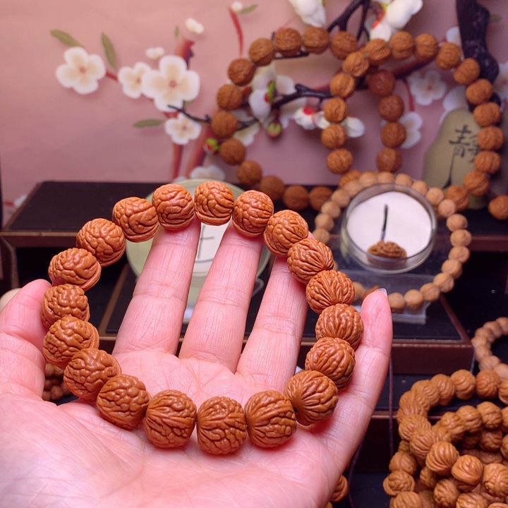 桃核手串微***少龙纹桃核