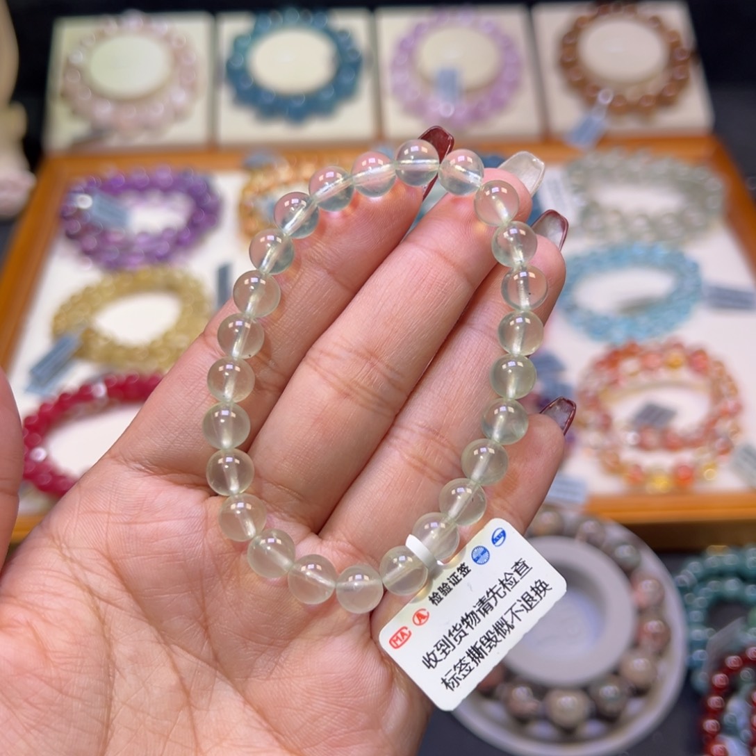 葡萄石手串未镶嵌葡萄石7.8m m