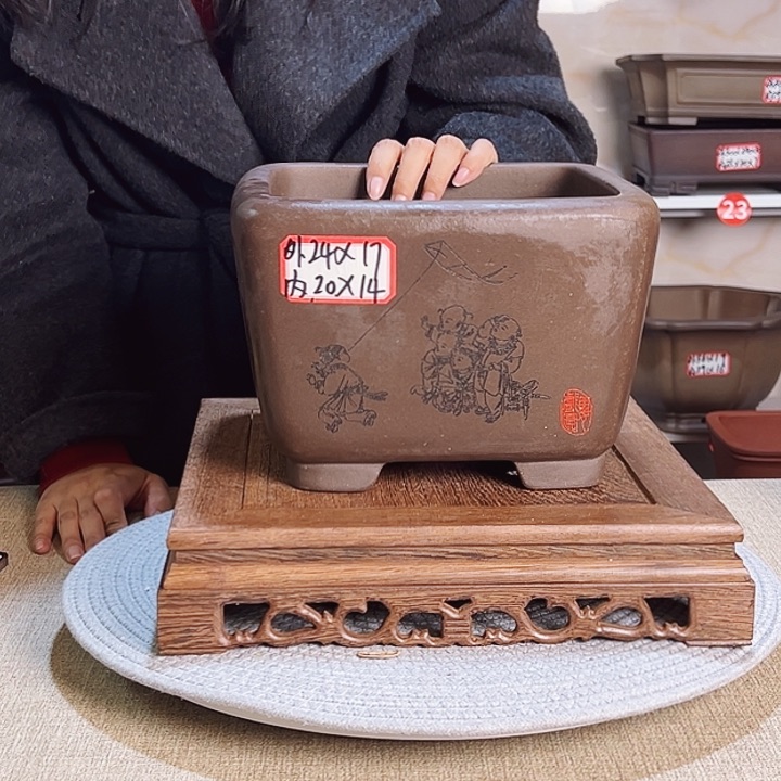 紫砂花盆紫砂花盆