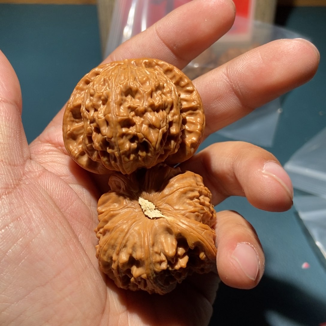 文玩核桃吊坠白狮子35