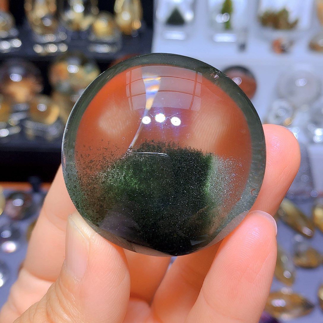 水晶吊坠银S925镶嵌天然水晶