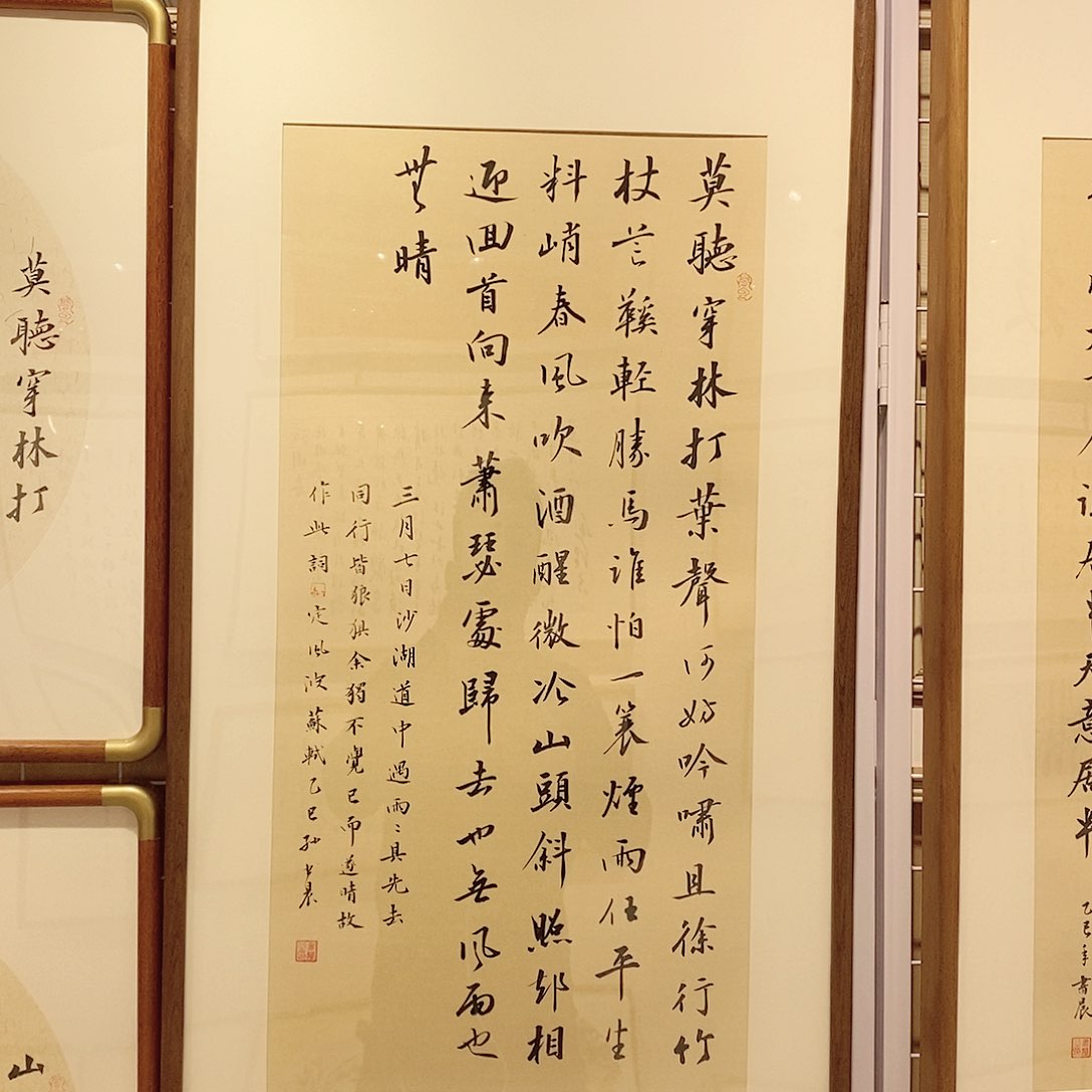 书法4590 定风波竖版胡桃木