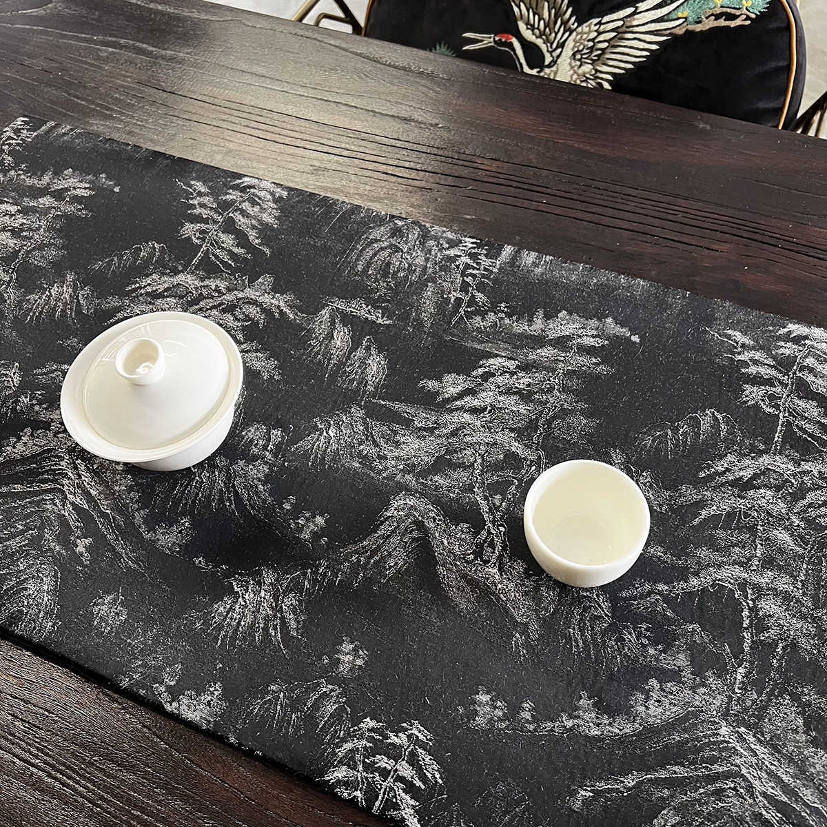 Z654织锦茶席，家里面料随便卖