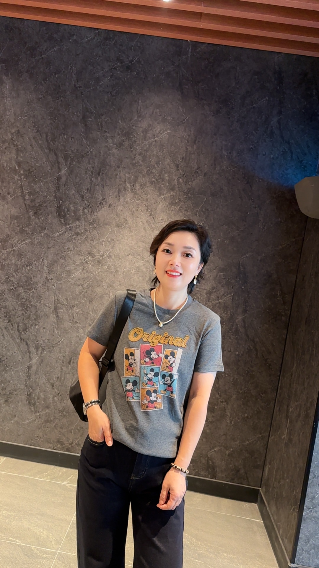 【卿她】秋季爆款米奇刺绣印花百搭短袖T流行时尚潮牌女装女款t恤