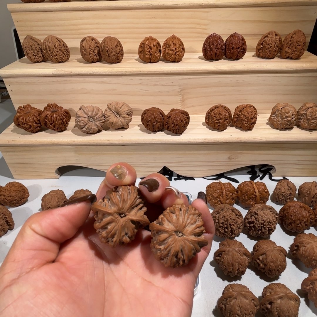 大叶紫檀（黑酸枝木类）文玩核桃小手捻33