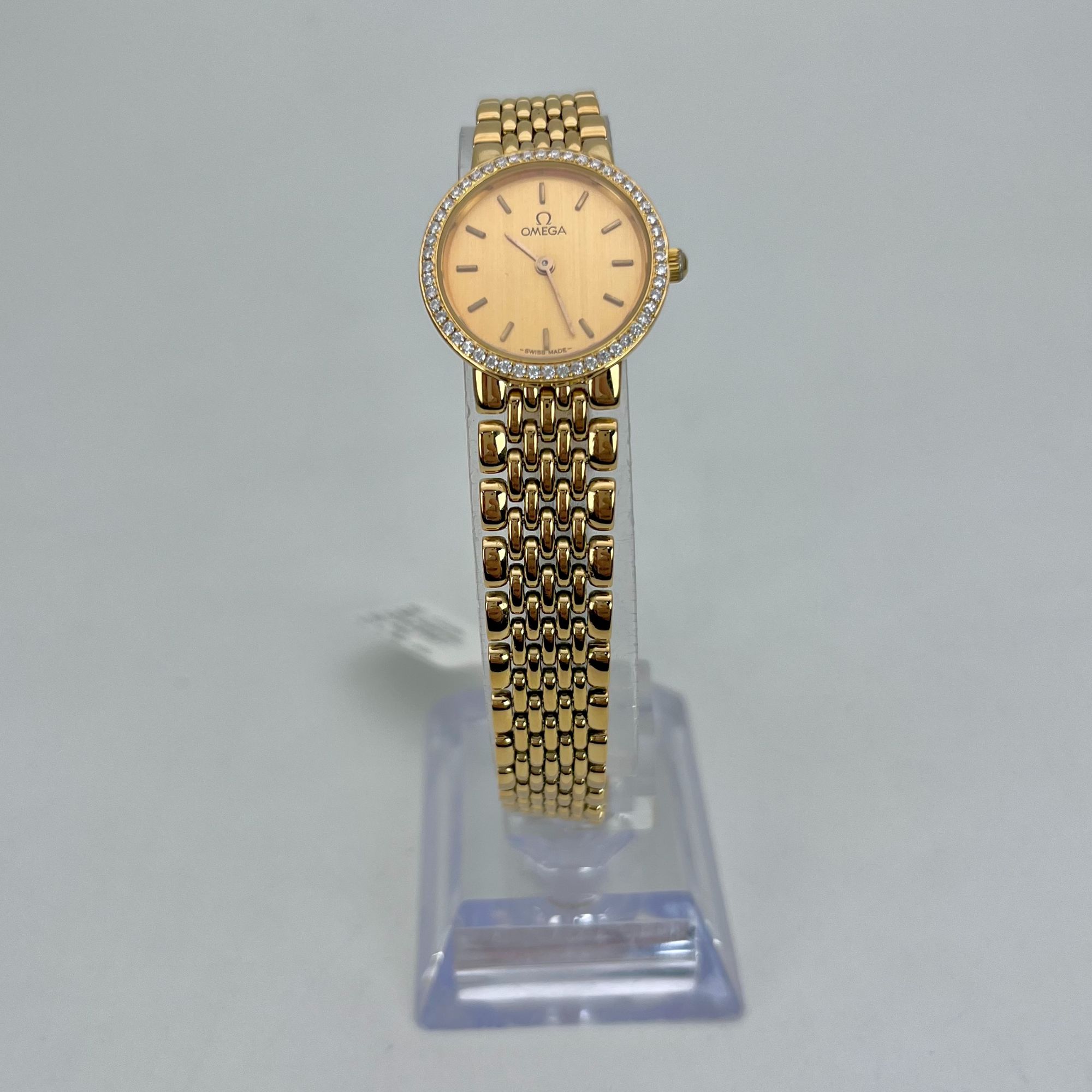 95新 Omega/欧米茄 20mm石英表WTX3384碟飞系列后钻瑞士名表