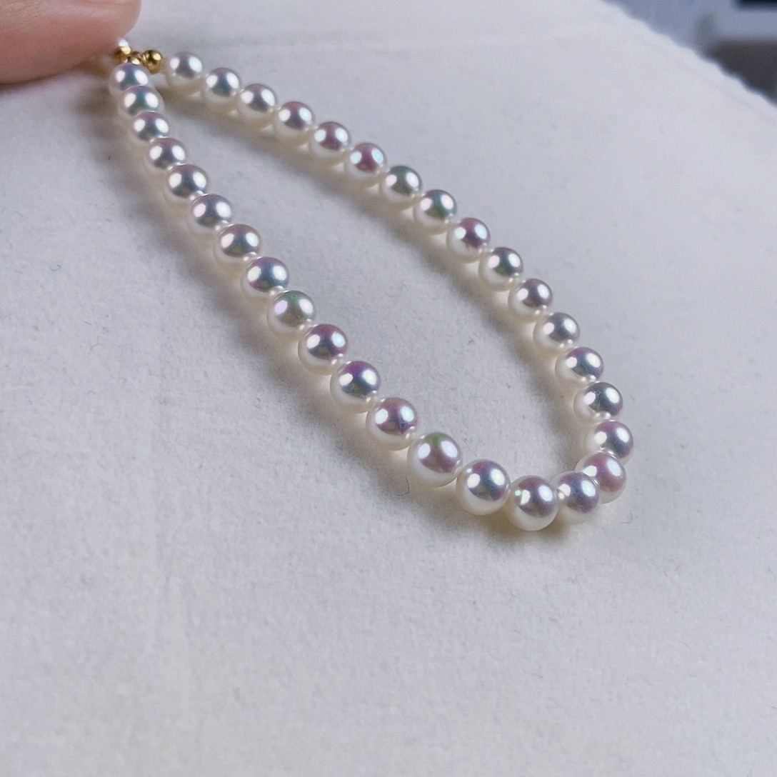 淡水珍珠手绳18K金镶嵌