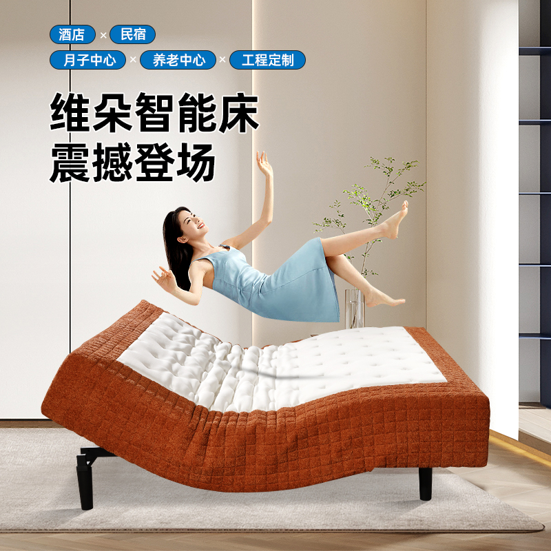 智能床可升降按摩语音控制手机APP控制简约双人床家用落地酒店