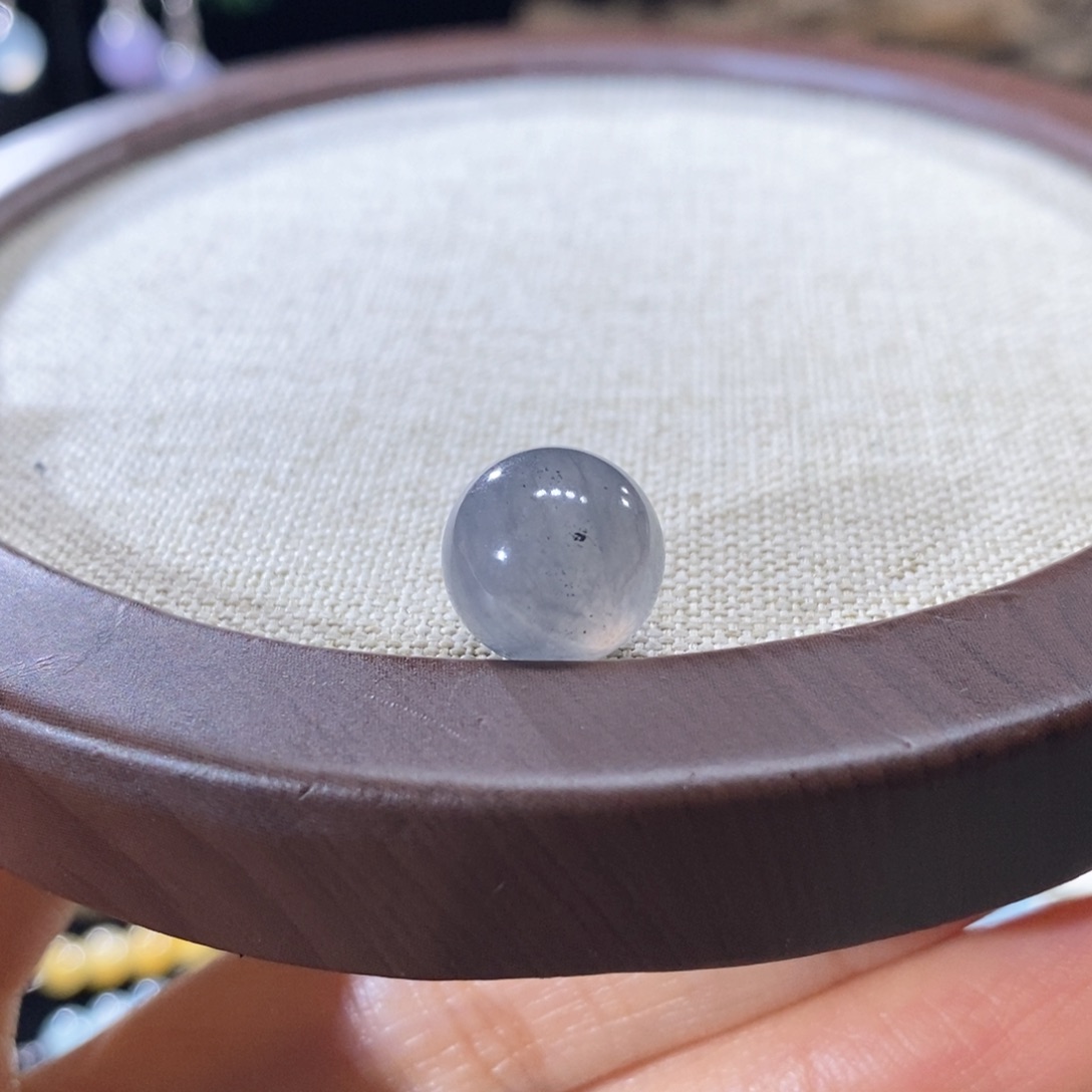 翡翠未镶嵌颈饰翡翠黑杠圆珠11+mm