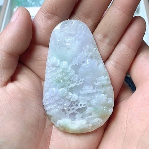 翡翠颈饰未镶嵌天然缅甸翡翠a货