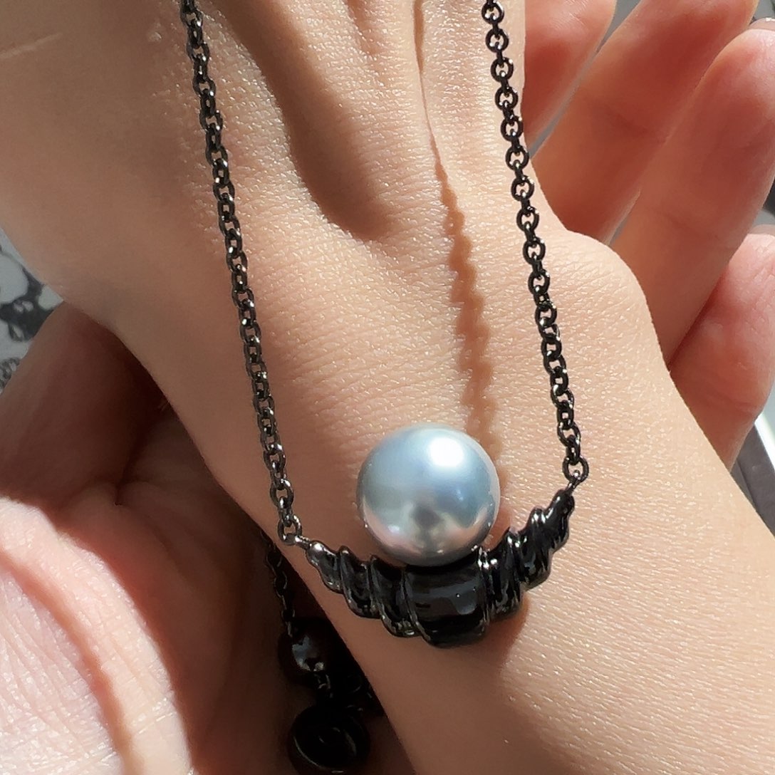 海水珍珠颈饰银S925镶嵌