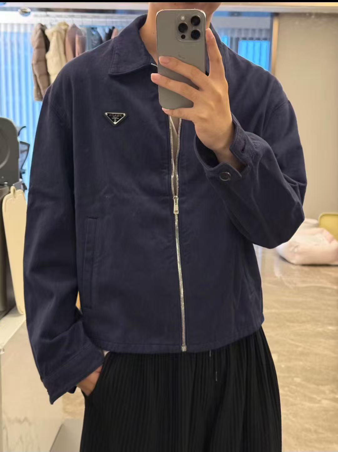 普普通通单宁牛仔翻领夹克